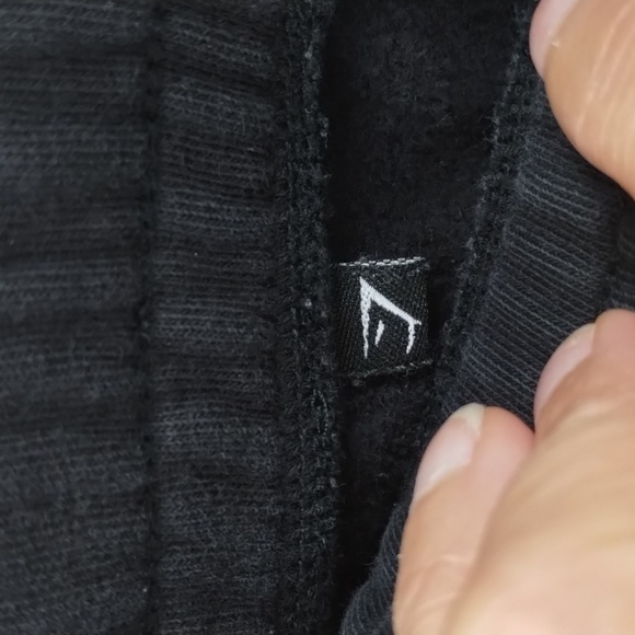 Gymshark joggers sweatpants solid black size medium cotton blend with pockets - Picture 5 of 12